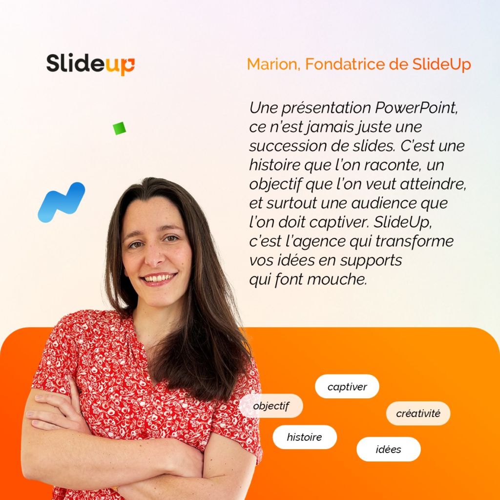 Marion Mathus Dirigeante de l'Agence Slideup. Agence PowerPoint