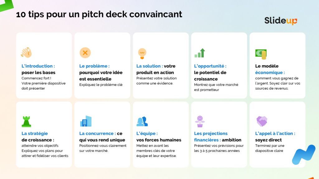 tips pour un pitch deck convaincant